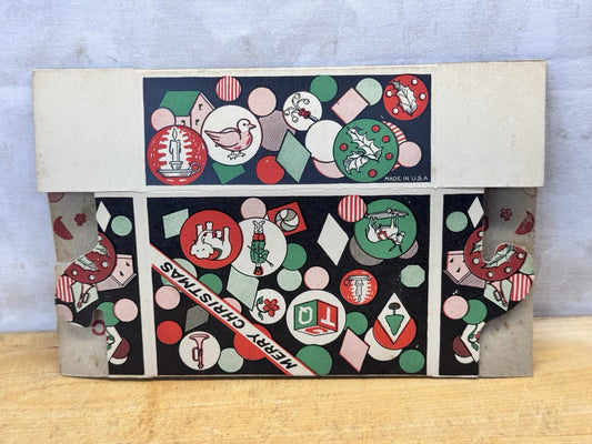 NOS Antique Christmas Candy Box #1348