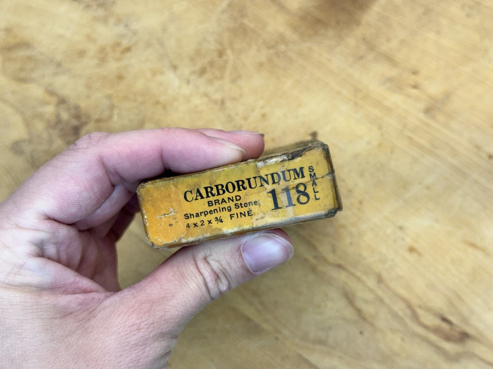 Sharpening Stone With Box Antique #1421
