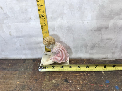 Rare Karl Ens Volkstedt Porcelain Figurine Girl Pink Dress Vtg #S-1849