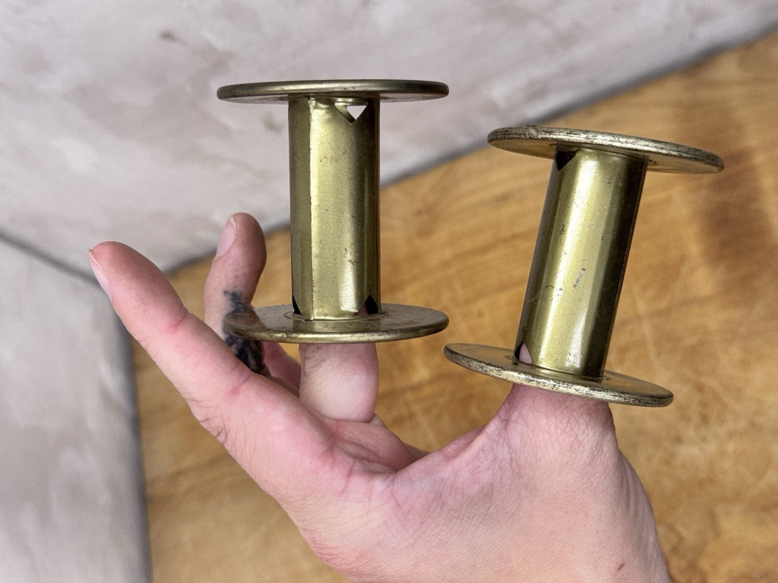 Vintage 3 Empty Solder Spools #1198