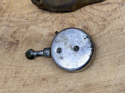 Antique Bike  Tire Gauge With Leather Pouch #1129