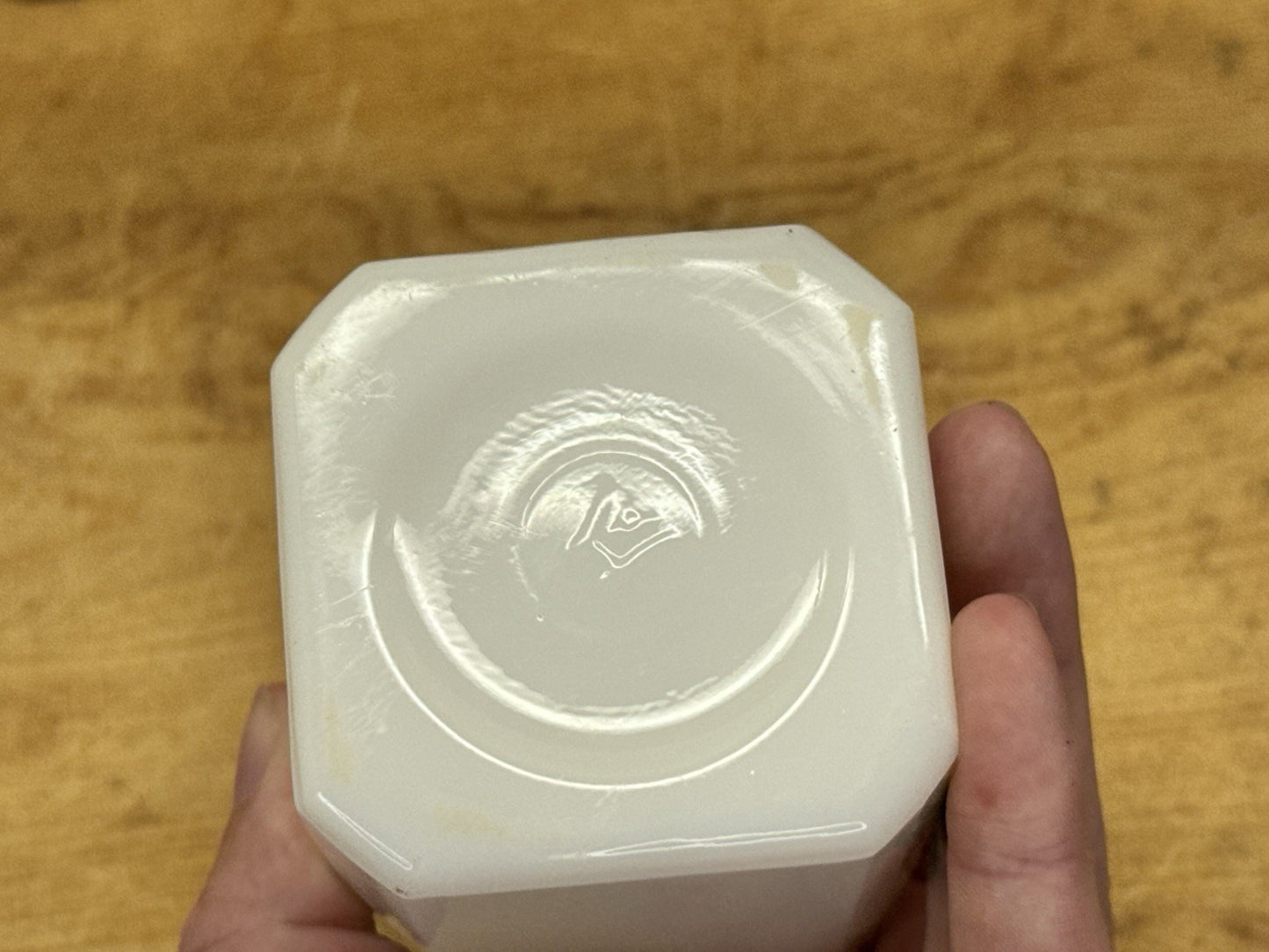 Milk Glass Salt And Pepper Shakers Hoosier Vintage #1149