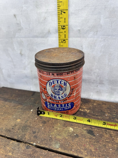 Dutch Brand Electrical Tape Composite Can Vintage Empty #1467