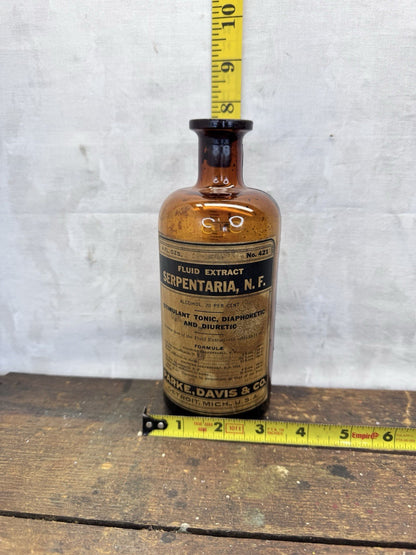 Brown Medical Bottle Pre Prohibition #S1419