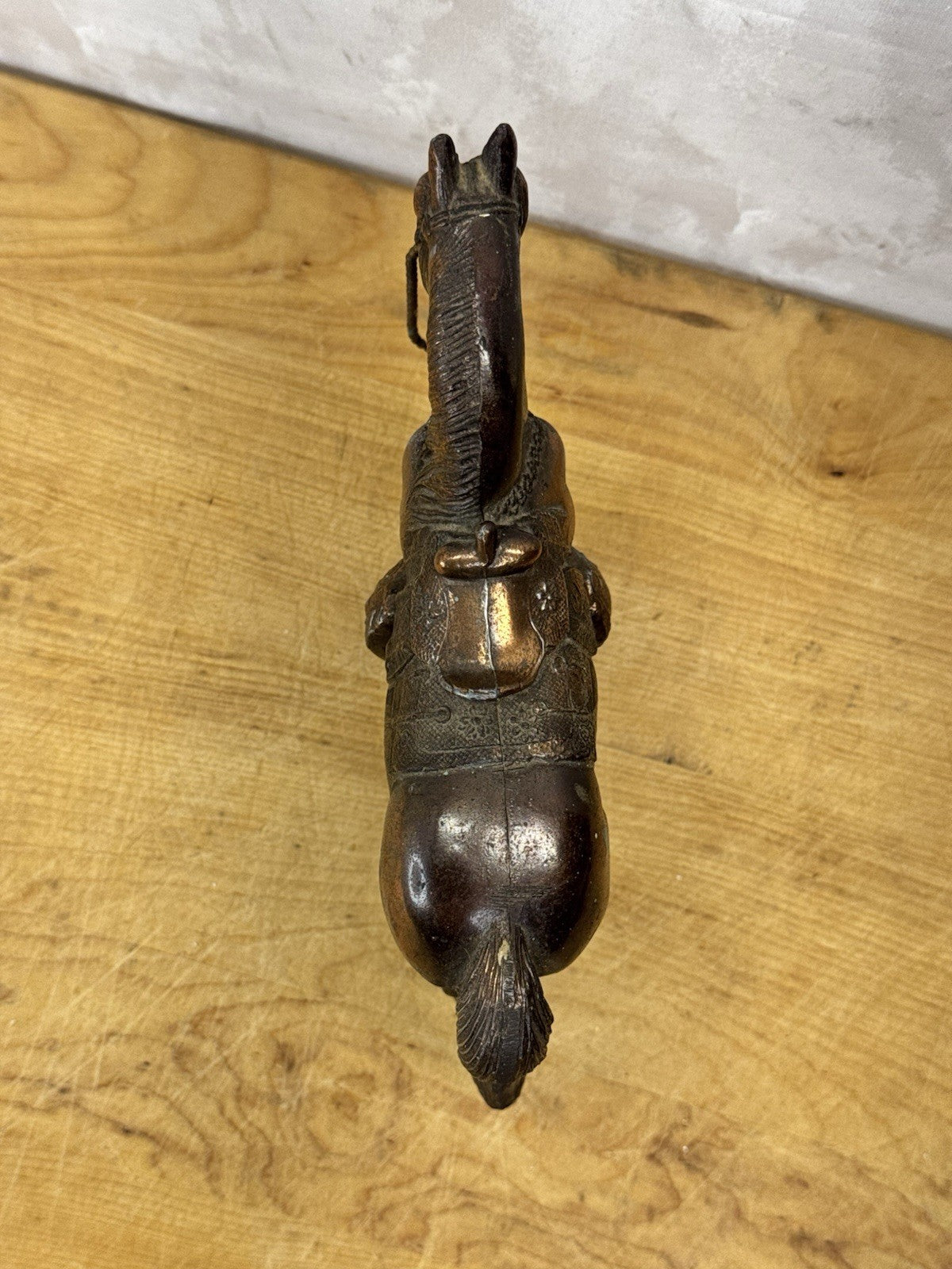copper plated metal horse 1950s #1068