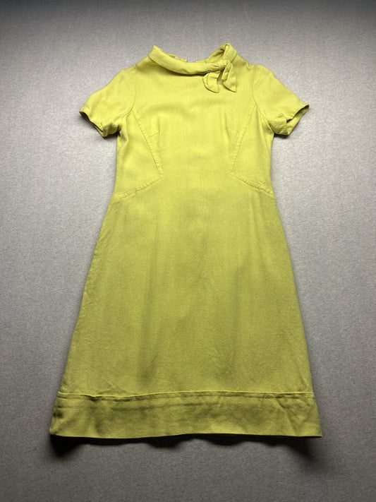 1960s Women’s Wilshire Yellow Cotton S Sleeve Dress