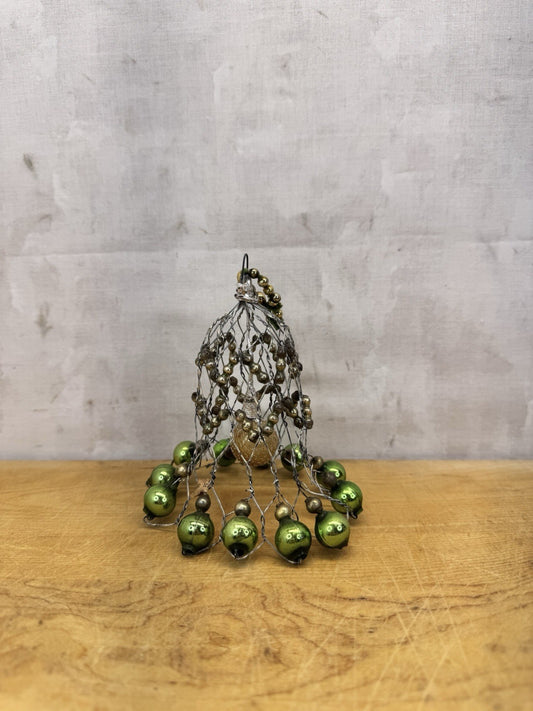 Mercury Bead Bell Ornament Victoria #1039