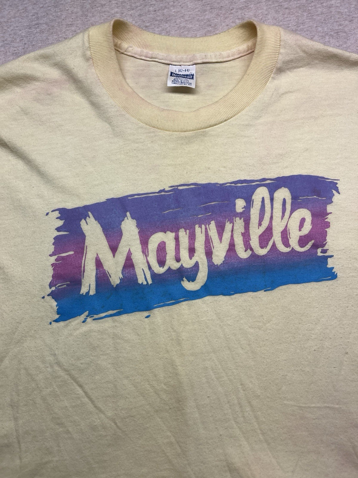 1980s Women’s Mayville Yellow Knit Crop Top
