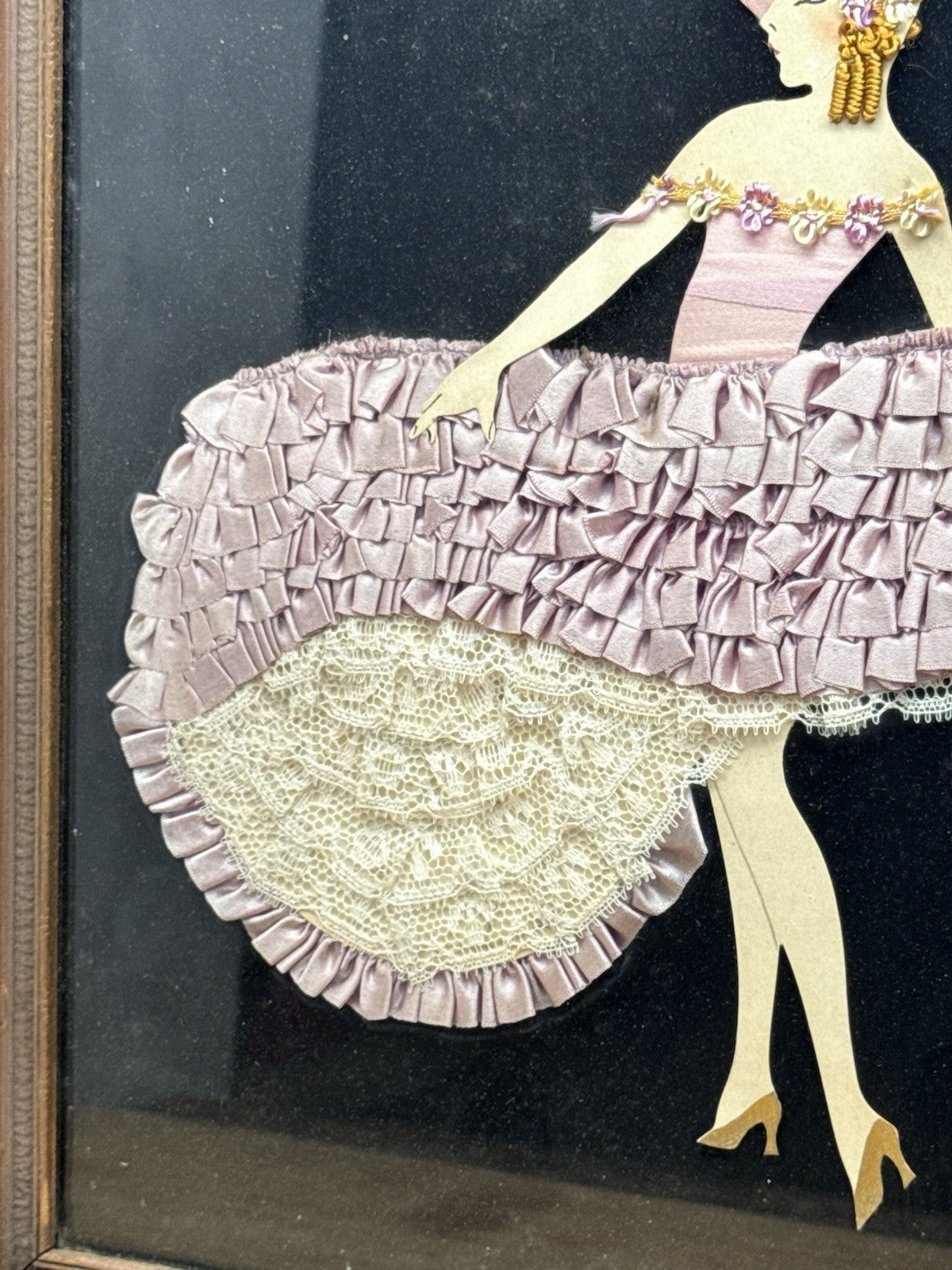 Vintage Ribbon Paper Doll Art  #1170