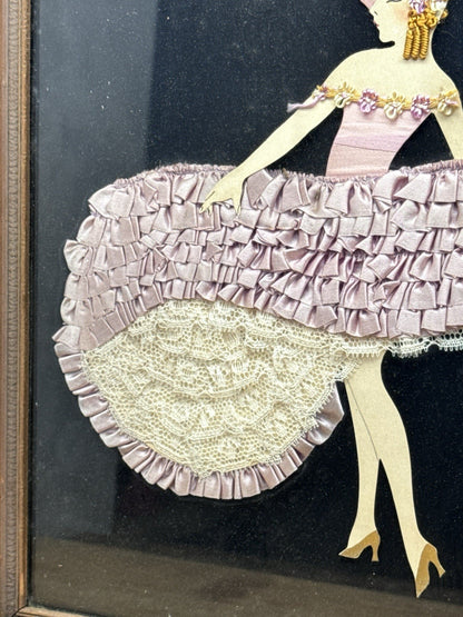 Vintage Ribbon Paper Doll Art  #1170