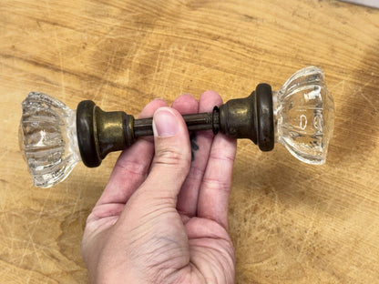 Antique Detailed Crystal Door Knob Set #1375