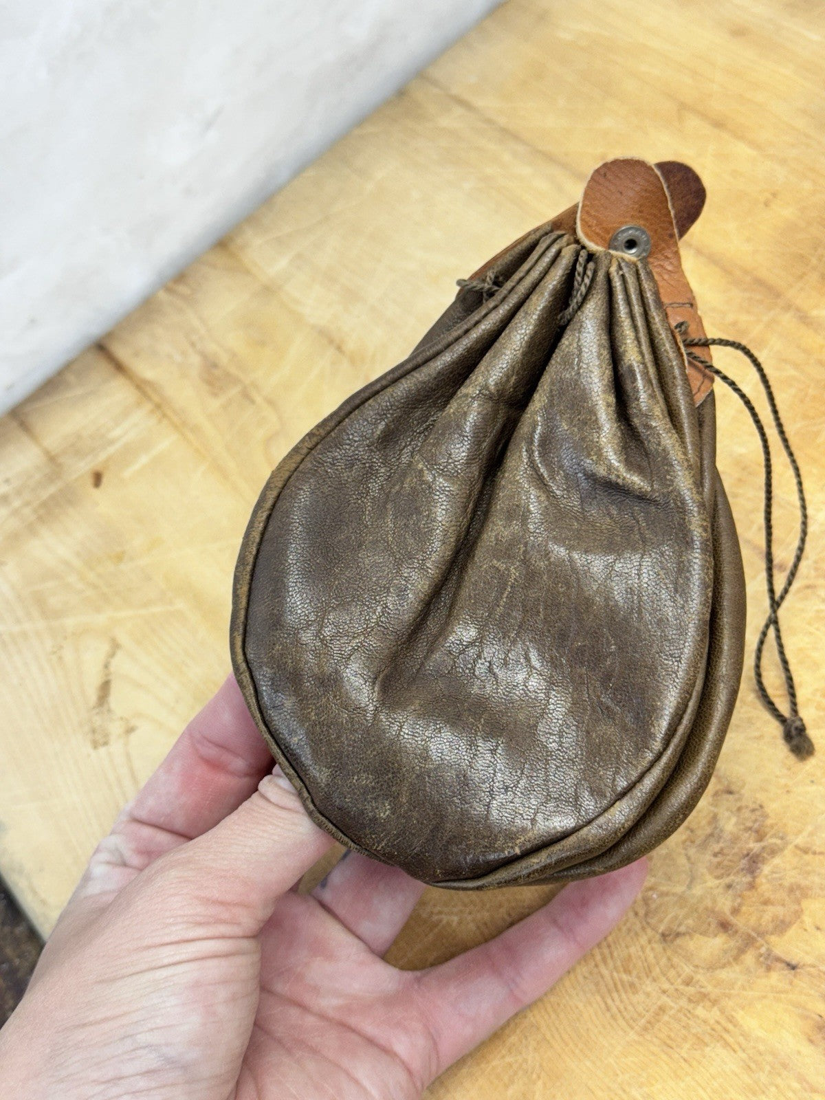 Leather Marble/Jack Pouch Antique #1394