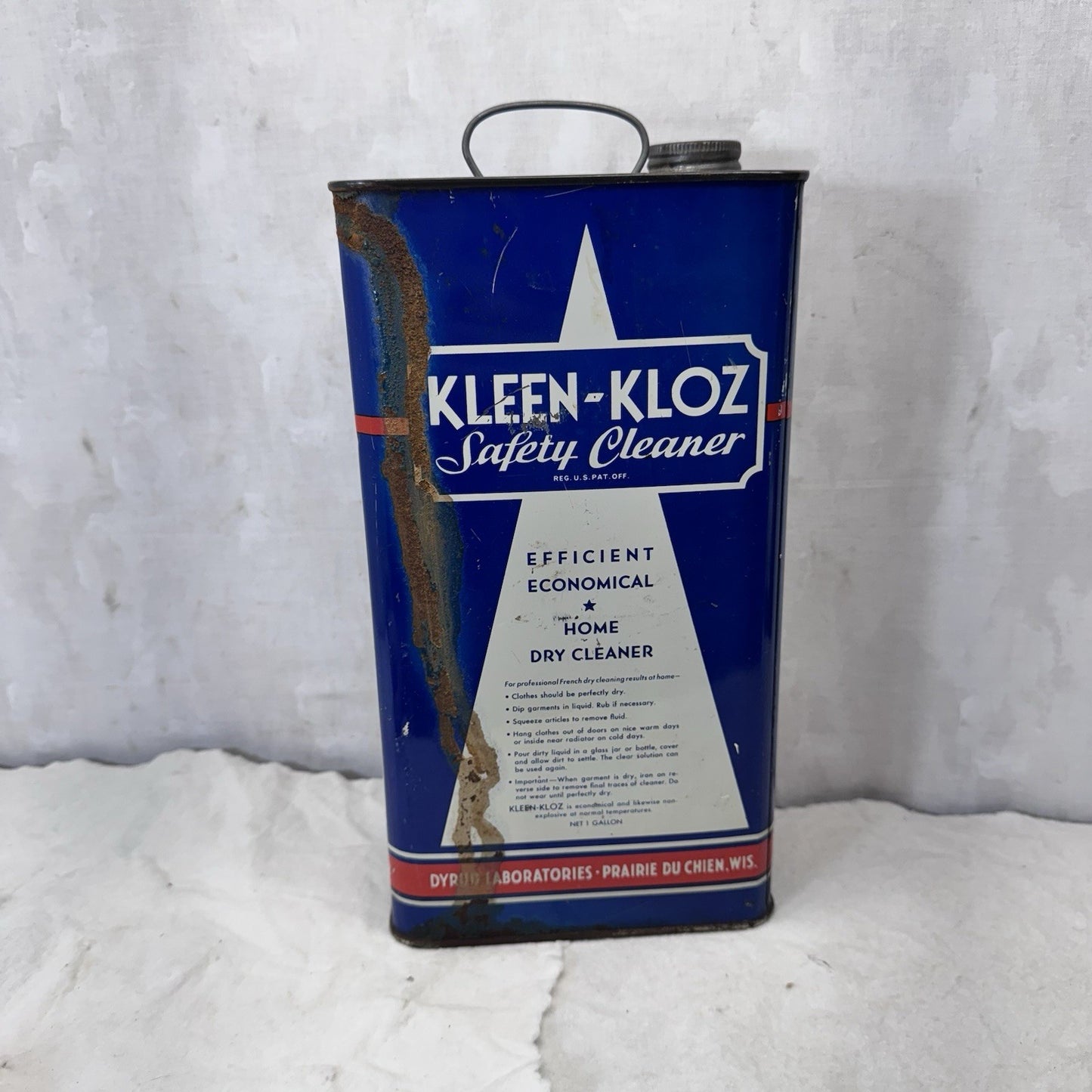Kleen-Kolz Safety Cleaner Temper Vintage Tin 