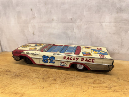 Tin Litho Rally Race Car Missing Roof #1032