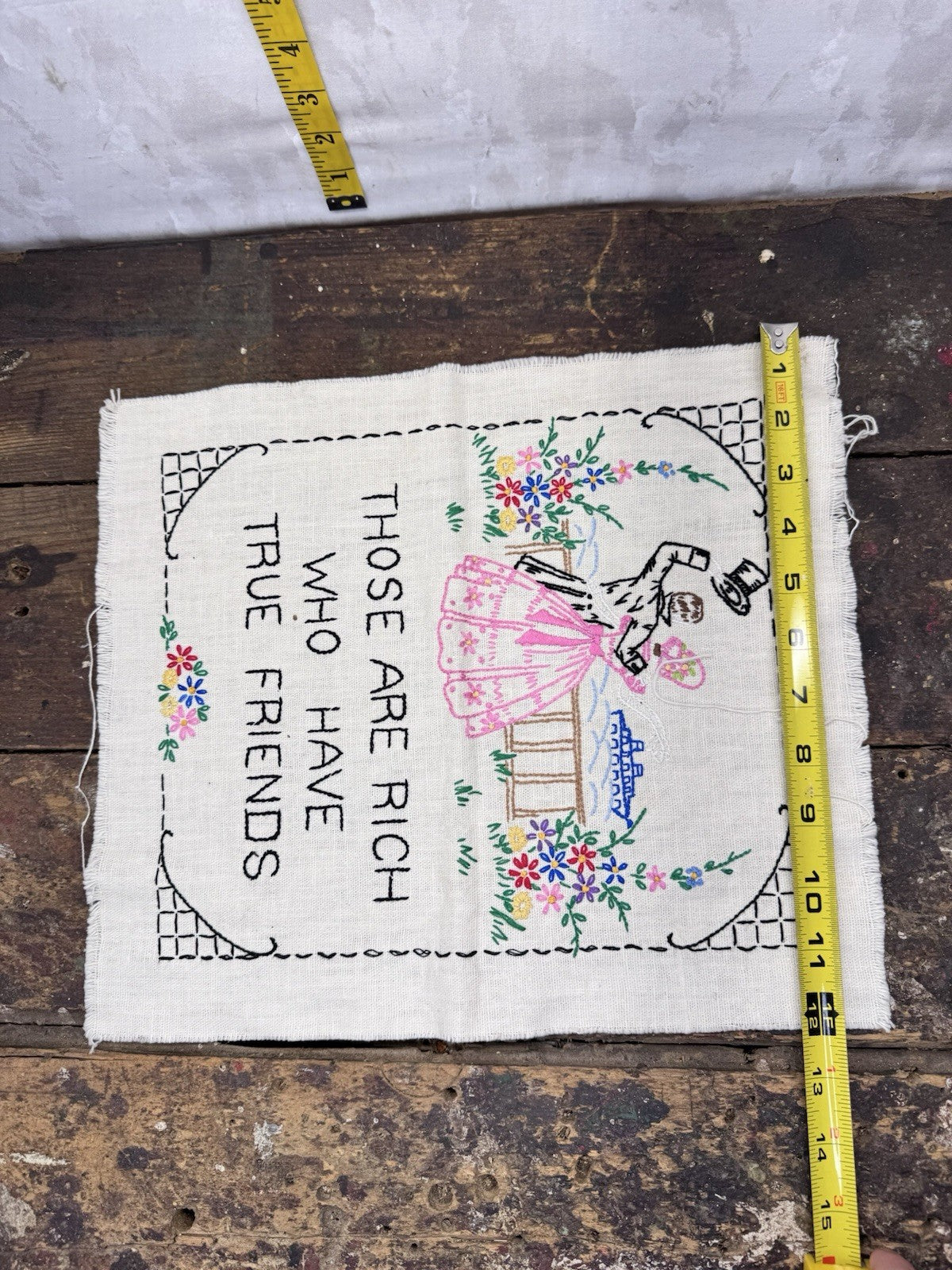 antique cross stitch Sampler #1169
