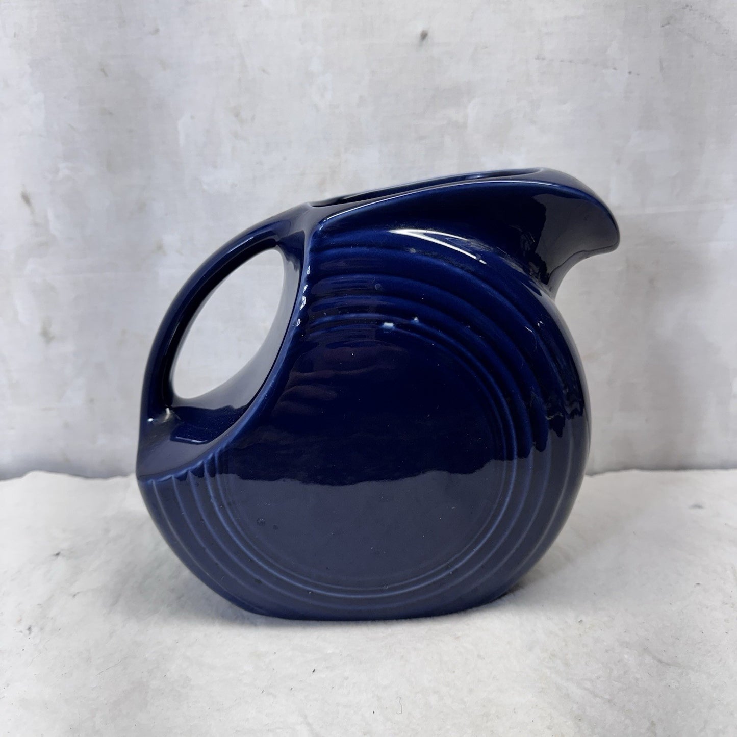 Blue Fiesta Disc Pitcher Vintage 