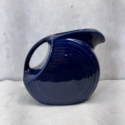 Blue Fiesta Disc Pitcher Vintage 