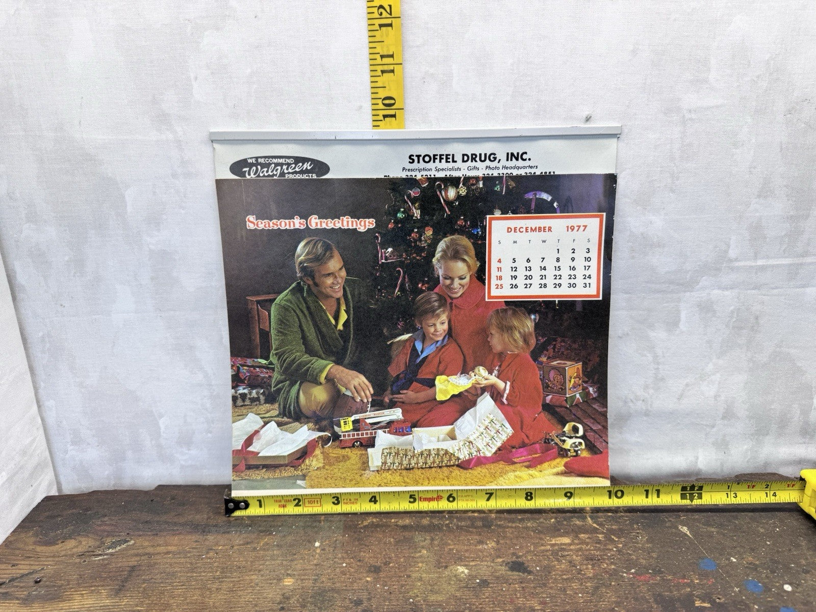Stroffel Drug, INC. Waupun Wisconsin Ad Calendar 1978 #1412