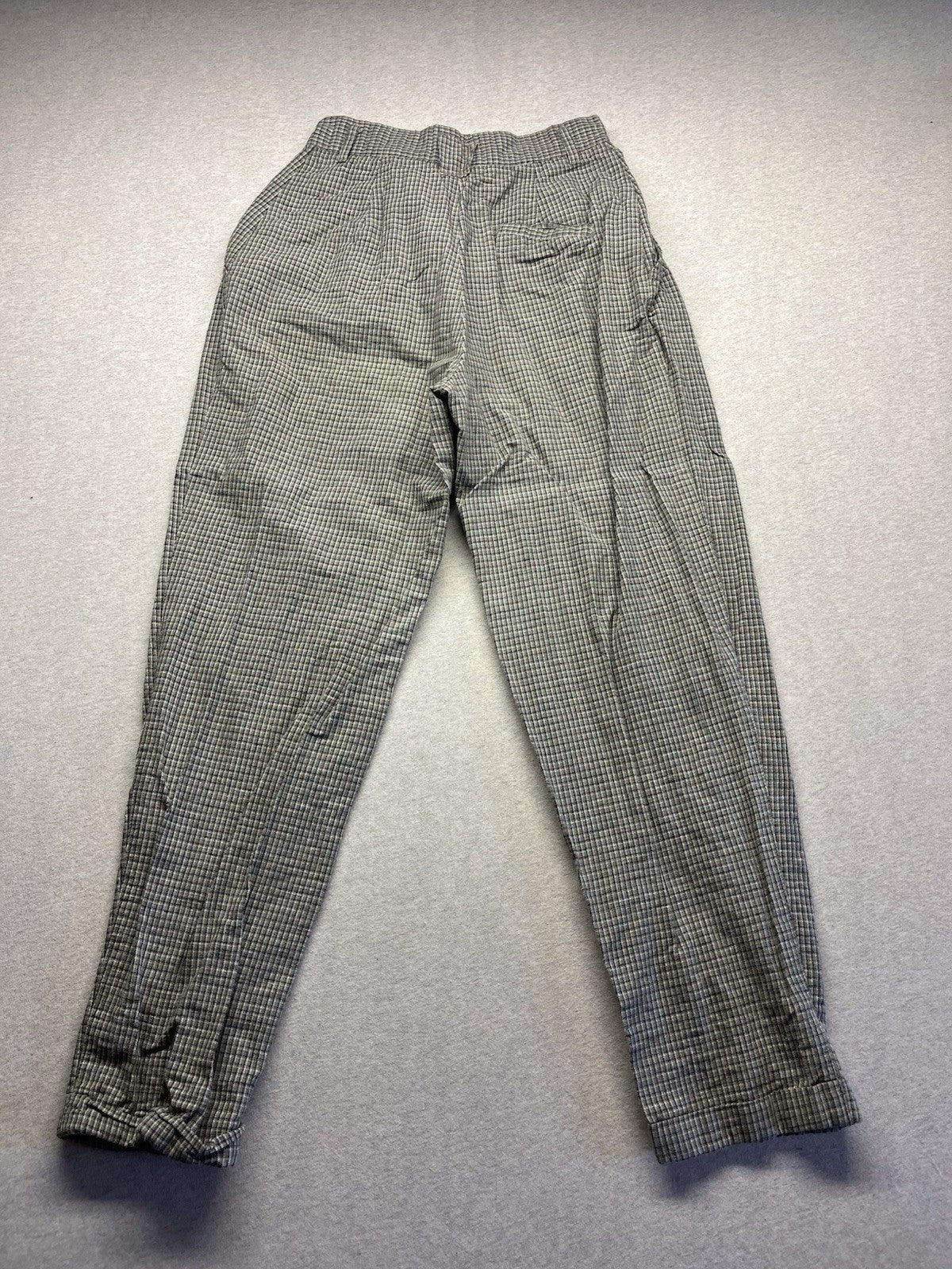 1990s Women’s Brown Plaid Cotton Pants