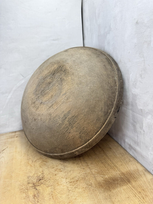 Antique Early Wooden Dough Bowl #S-1532