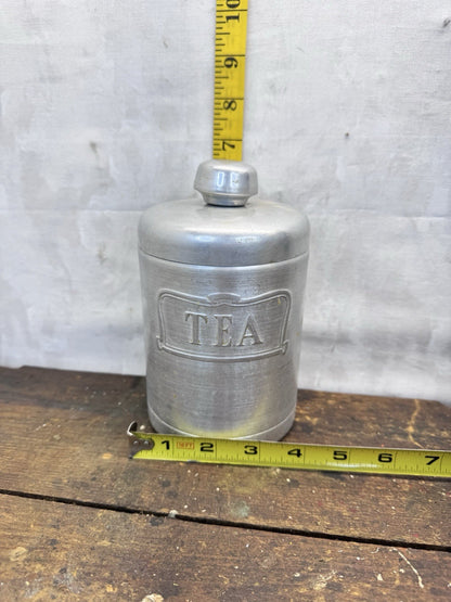 Aluminum Tea Canister Hostessware Vtg #1361