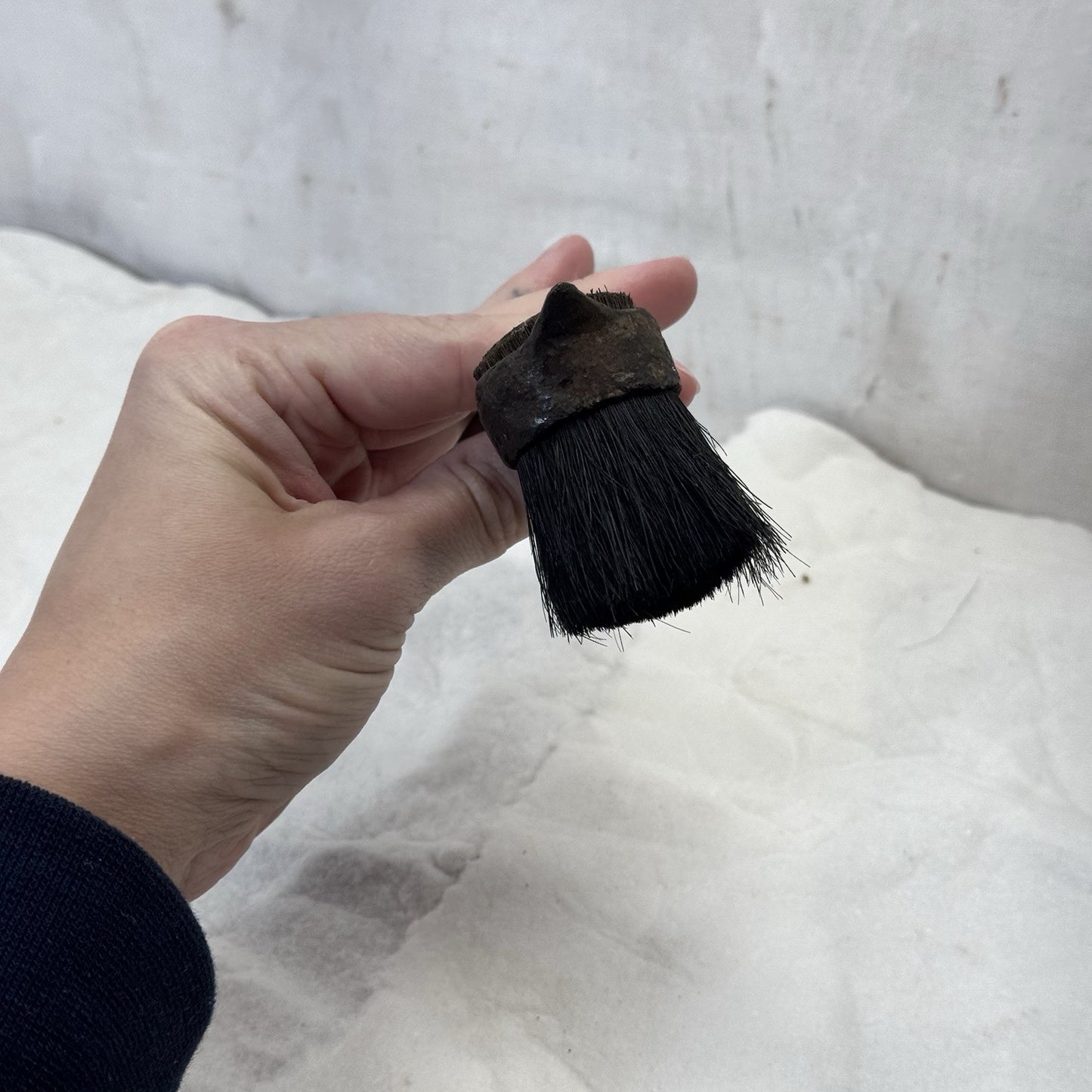 Vintage Shoe Shining Brush Art Deco Metal Handle