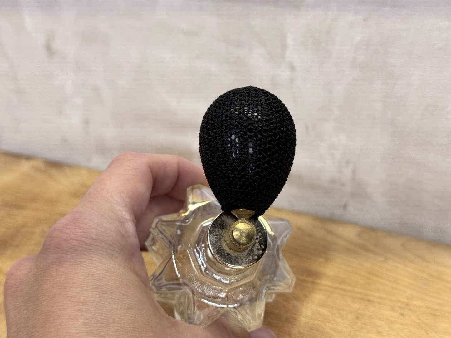 Opalescent Vtg Perfume Bottle Atomizer #1374