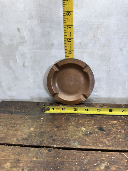 Thunderbird Copper Ashtray Navajo Old Pawn Stamp Hammered Vintage Fred Harvey