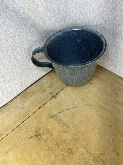 Grey Enamel Coffee Cup