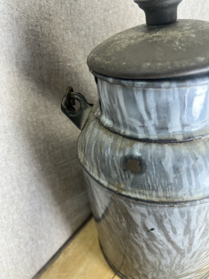 Grey Enamel 7” Cream Can