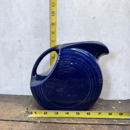 Blue Fiesta Disc Pitcher Vintage 