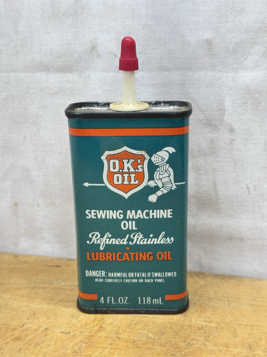 O.K.’s Sewing Machine Oil Can Vtg #1288