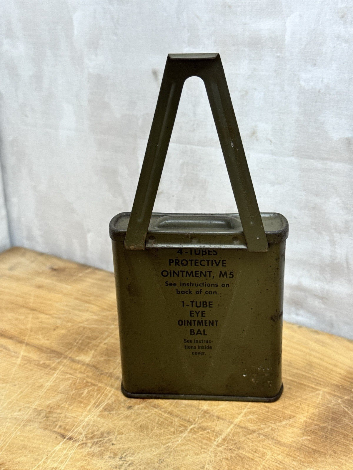 WWII Medical Metal Tin Green Vintage #1201