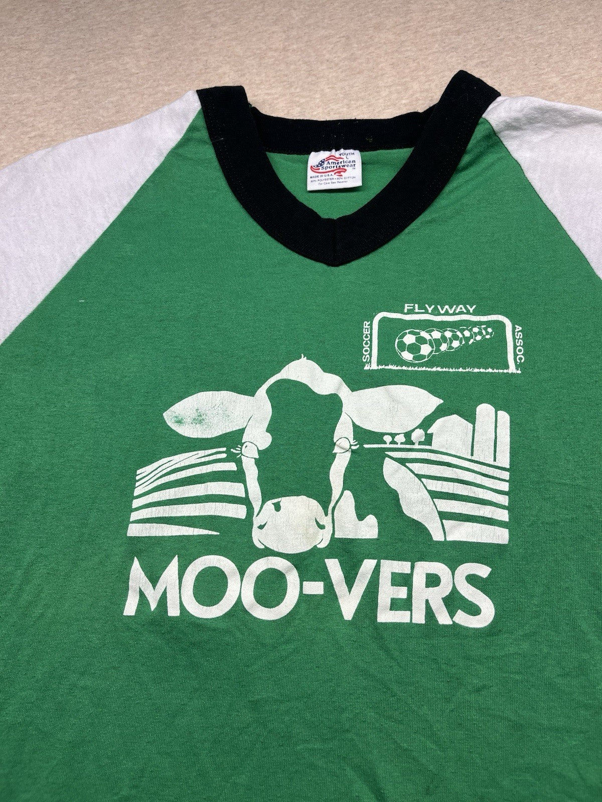 1980s Youth Green Flyway Movers Tshirt