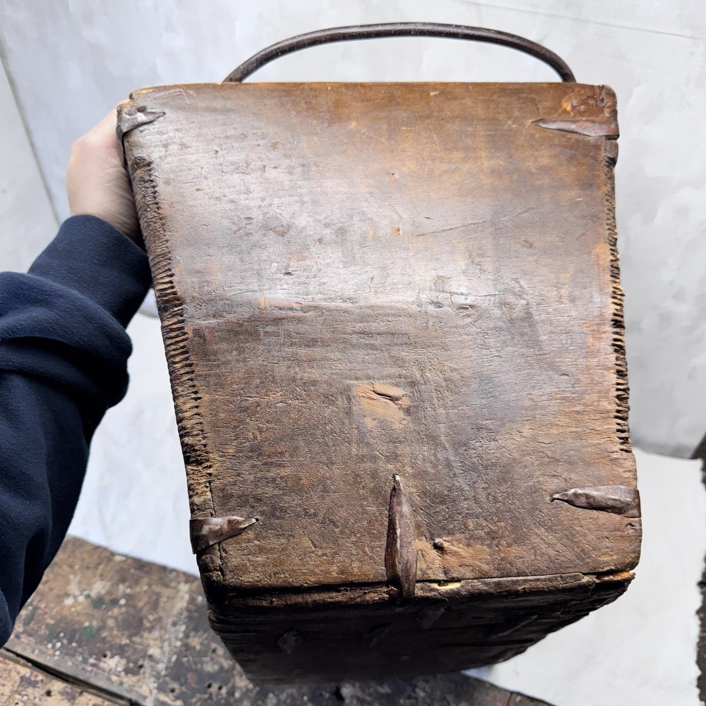 Cambria Grain Company Large Wooden Grain Measure Box Primitive 