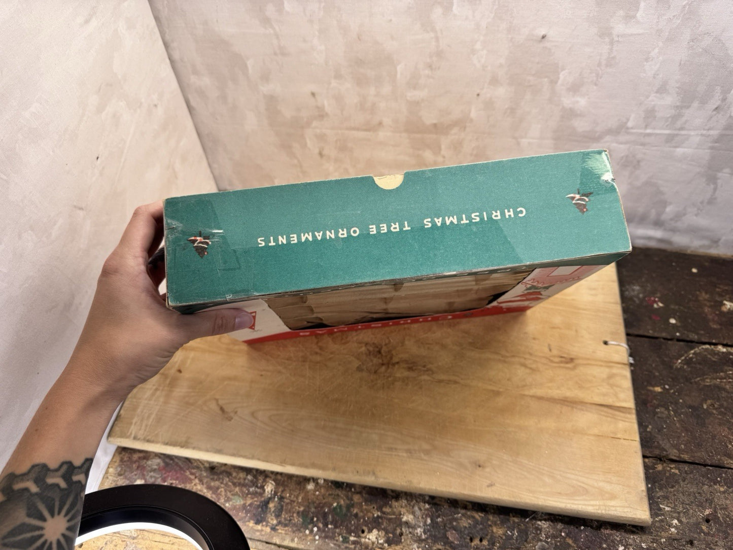 Fantasia Brand Ornament Christmas Box Empty  #1384