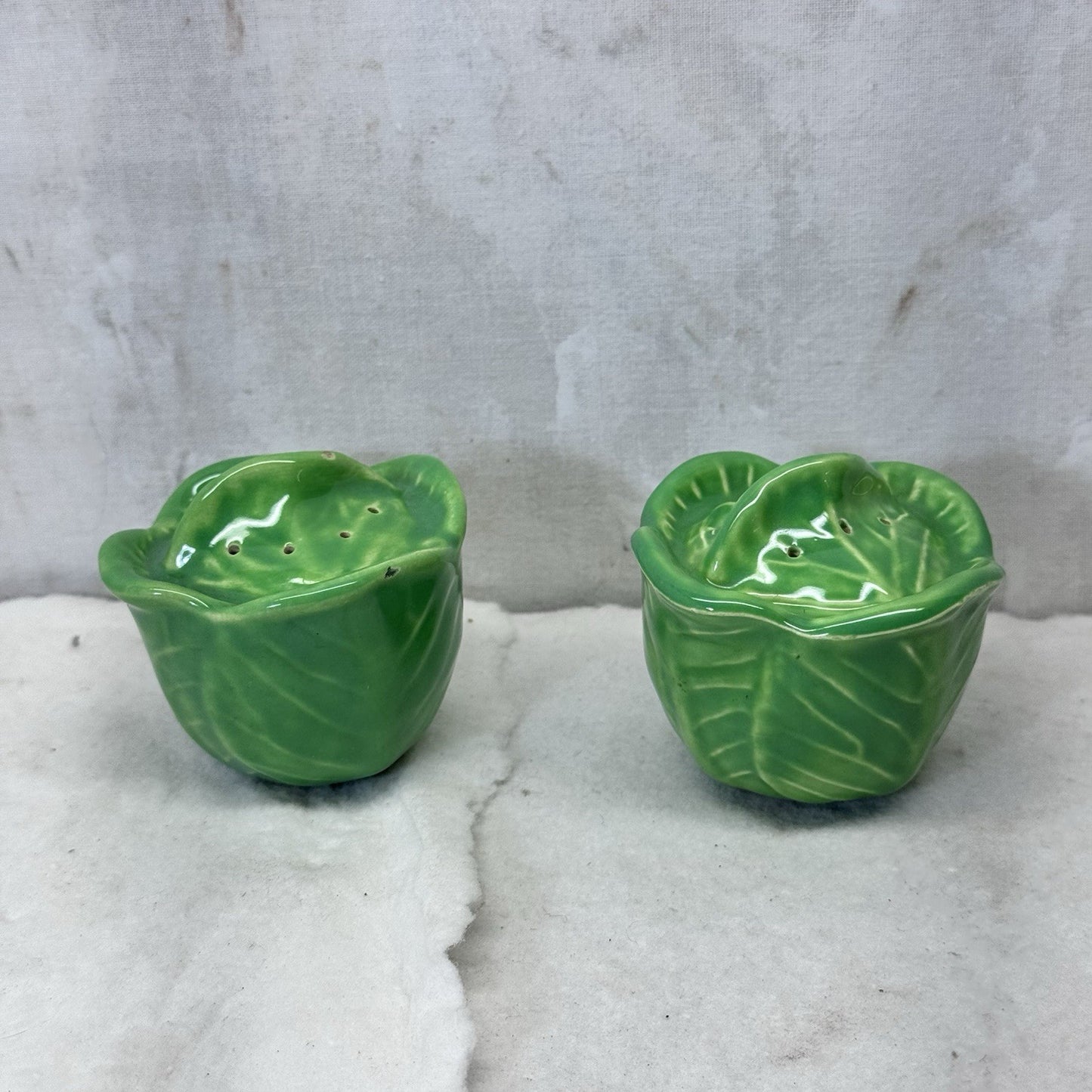 Lettuce Cabbage Vintage Salt Pepper Shakers
