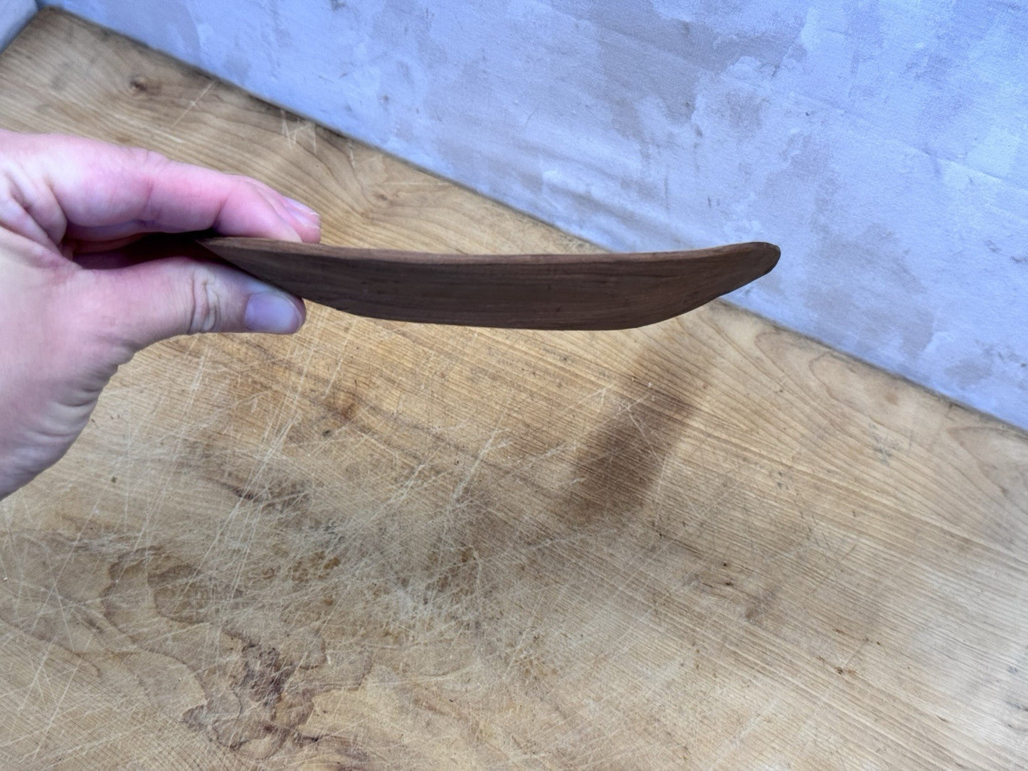 Hand Carved Wood Scoop Antique #1440