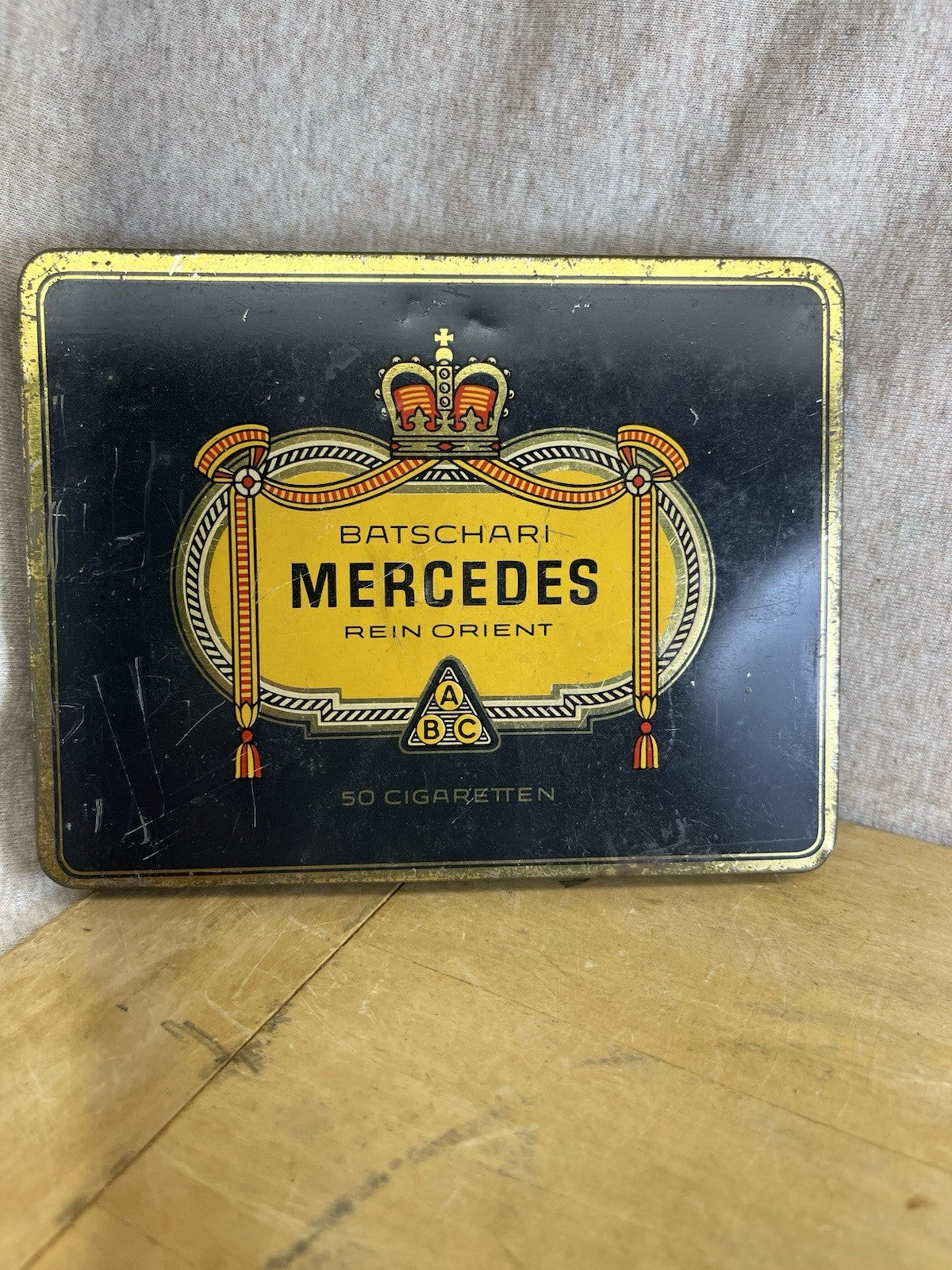 Batschari Mercedes Empty Vintage Tobacco Tin