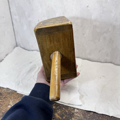 Wooden Folk Art Vintage Scoop Painted