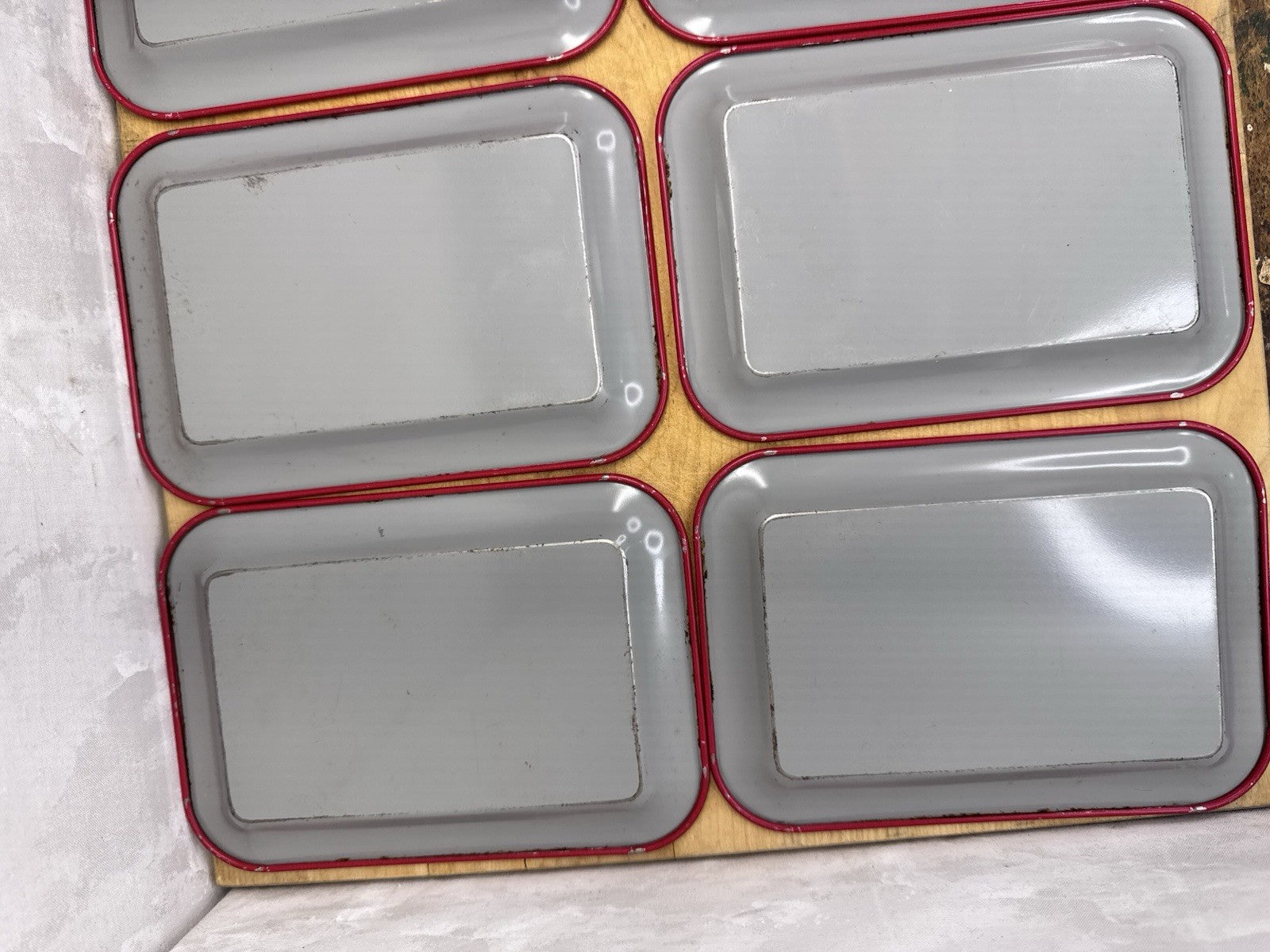 Vintage  7 Mini Floral Trays #1088
