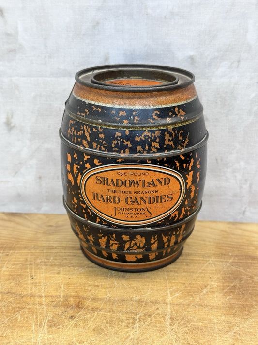 Shadowland Halloween Hard Candies Milwaukee Wi Barrel Tin #1471