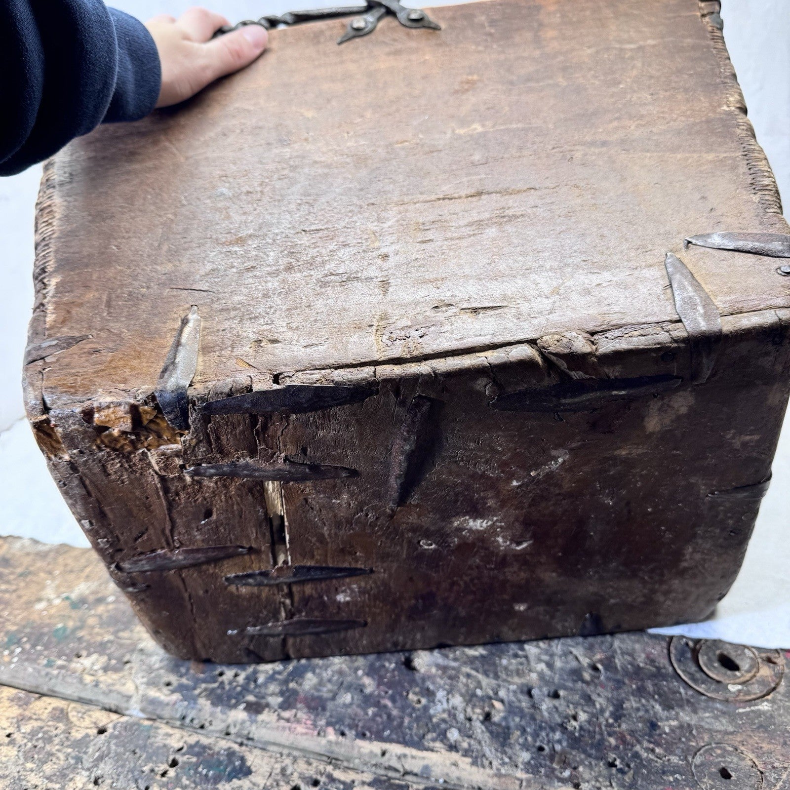 Cambria Grain Company Large Wooden Grain Measure Box Primitive 