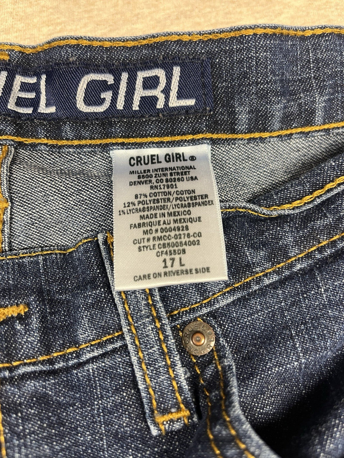 cruel girl jeans 17L