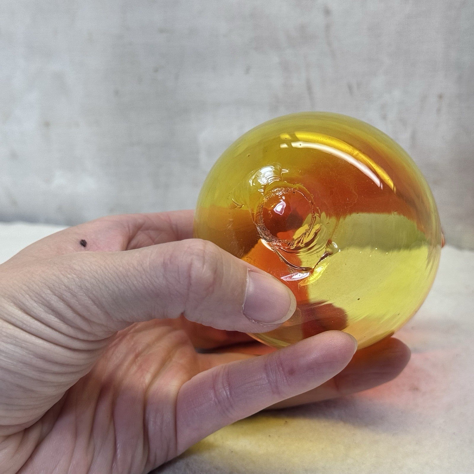 Amberina Glass Creamer Small Pitcher Vintage 