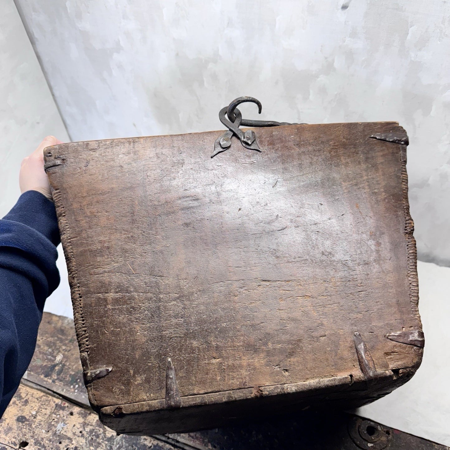 Cambria Grain Company Large Wooden Grain Measure Box Primitive 