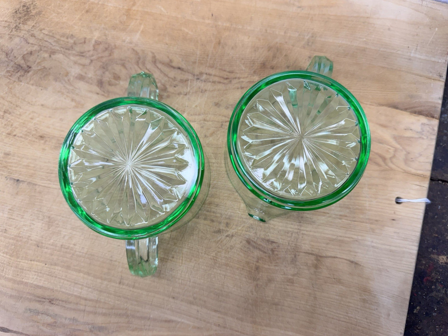 Uranium Cream And Sugar Set #1100