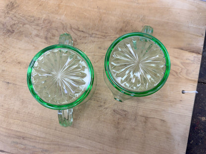 Uranium Cream And Sugar Set #1100