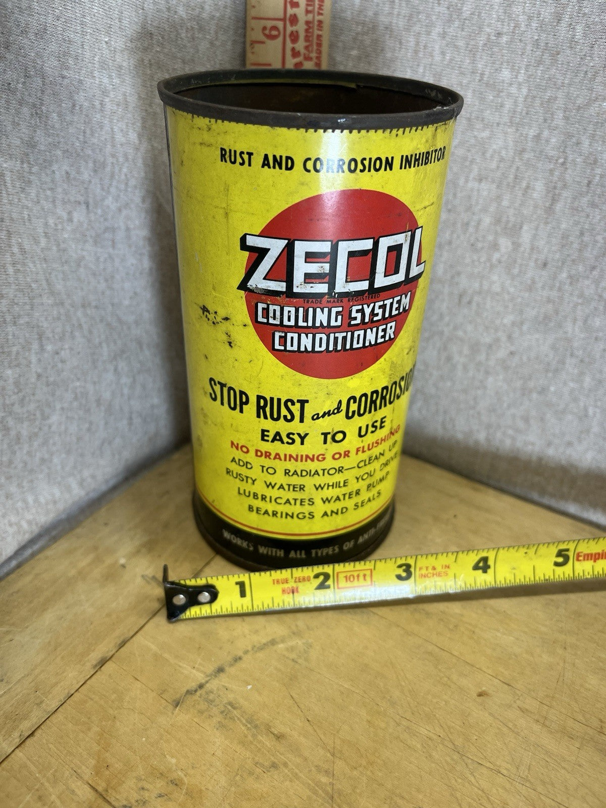Zecol  Cooling System Empty Tin Vintage