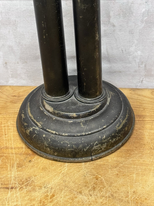 Metal Stand Spring Fed Candle Holder Antique #1237